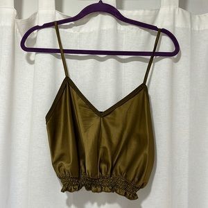 Zara Olive Green Cropped Tank